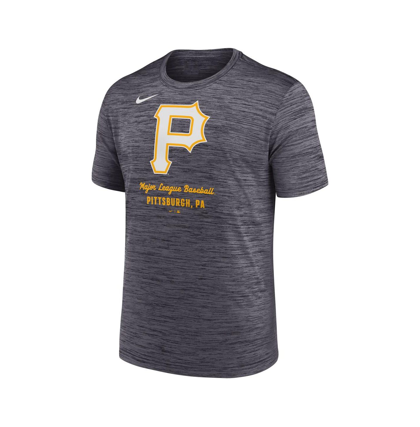 Мужская футболка Nike Gray Pittsburgh Pirates Velocity Performance — фото 3