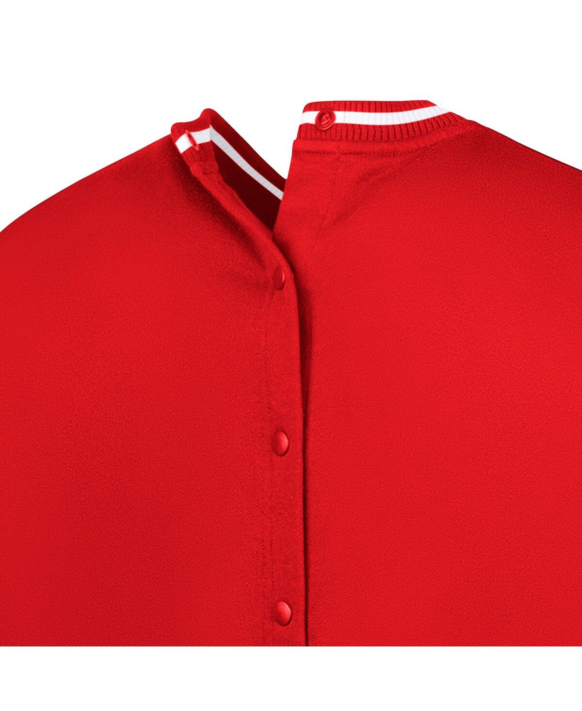 G-iii Sports By Carl Banks Men's Scarlet San Francisco 49ers Adaptive Blocker Fleece Pullover Sweatshirt In Scarlet