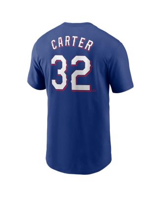 Men's Evan Carter Royal Texas Rangers Fuse Name Number T-Shirt