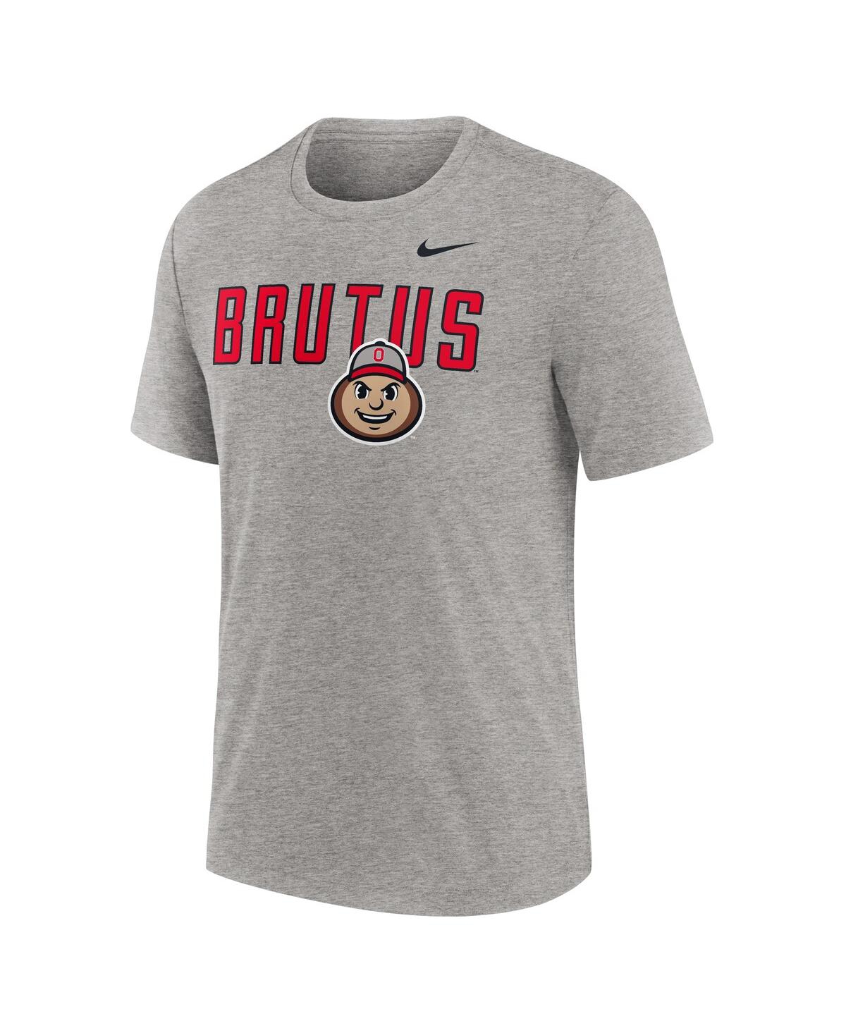 Nike Men's Heather Gray Ohio State Buckeyes Campus Local Tri-blend T-shirt In Gray