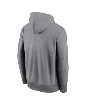 Men's Heather Gray Miami Dolphins Performance Fleece Pullover Hoodie