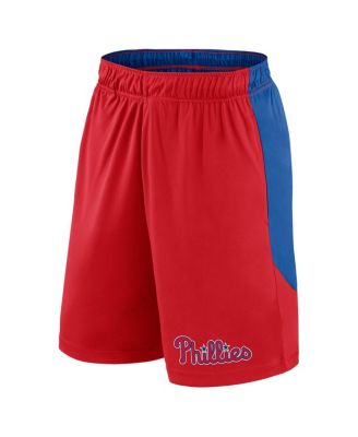 Men's Red/Royal Philadelphia Phillies Launch Polyester Shorts