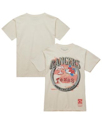 Mitchell & Ness - Men's Cream Texas Rangers Cooperstown Collection Crown Jewels T-Shirt