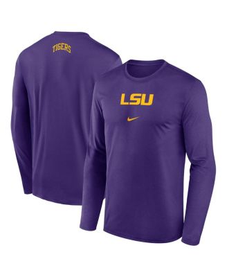 Nike - Men's Purple LSU Tigers On-Court Basketball Shootaround Performance Long Sleeve T-Shirt