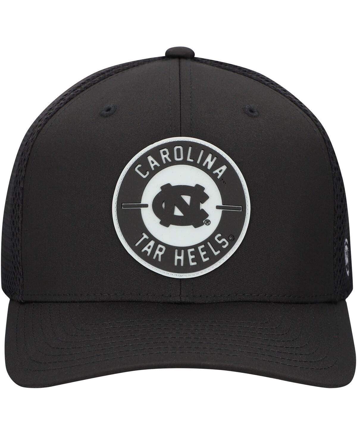 Top Of The World Men's Black North Carolina Tar Heels Abbot Patch Stretch Fit Hat In Black