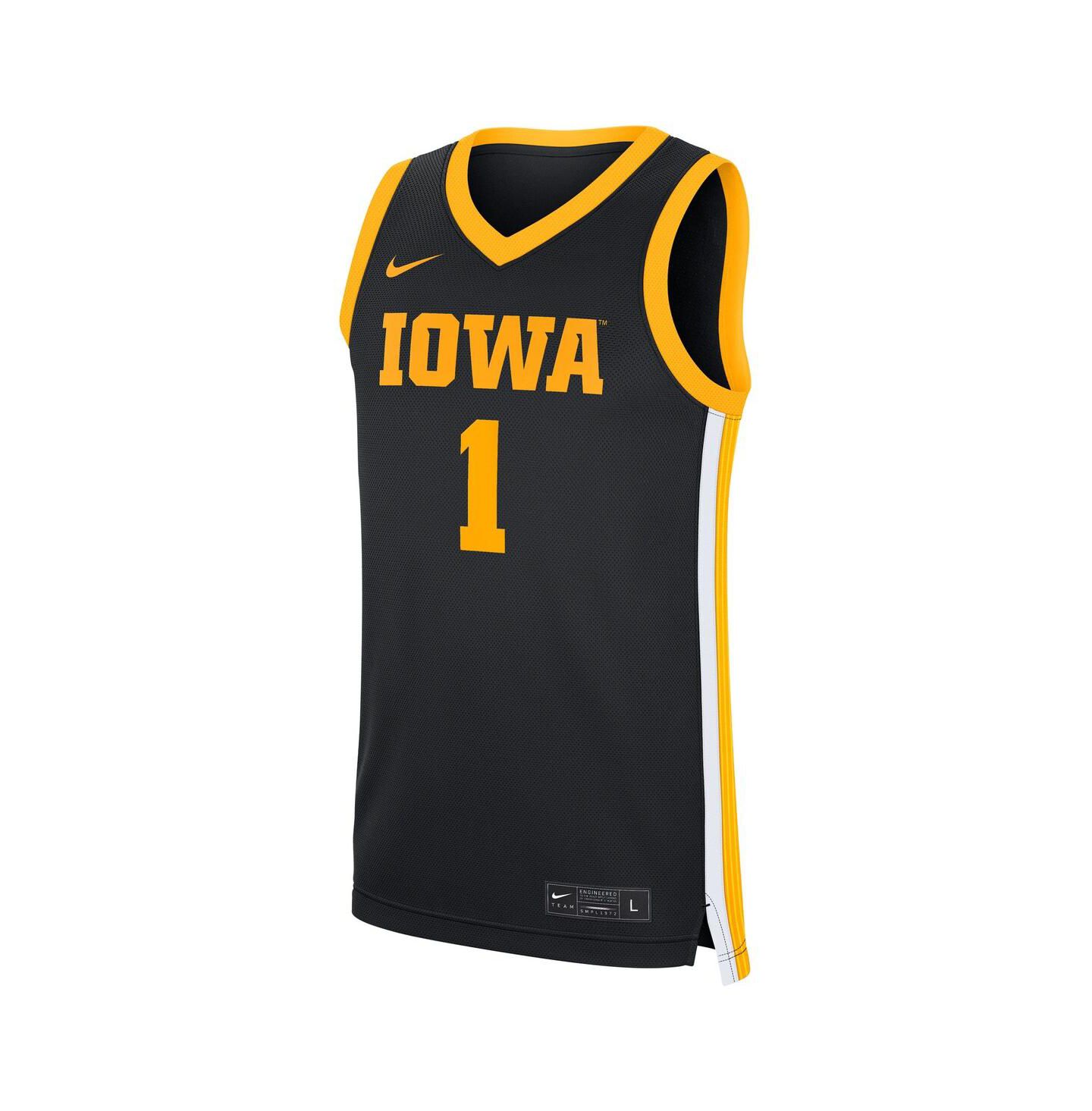 Мужской топ Nike 1 Black Iowa Hawkeyes Road Replica Jersey — фото 3
