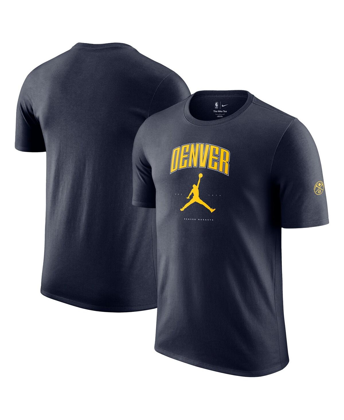 JORDAN MEN'S AND WOMEN'S NAVY DENVER NUGGETS ESSENTIAL CITIES T-SHIRT 