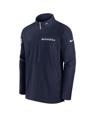 Men's College Navy Seattle Seahawks Coach Half-Zip Jacket