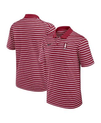 Nike - Men's Cardinal/White Stanford Cardinal Primetime Victory Striped Performance Polo Shirt