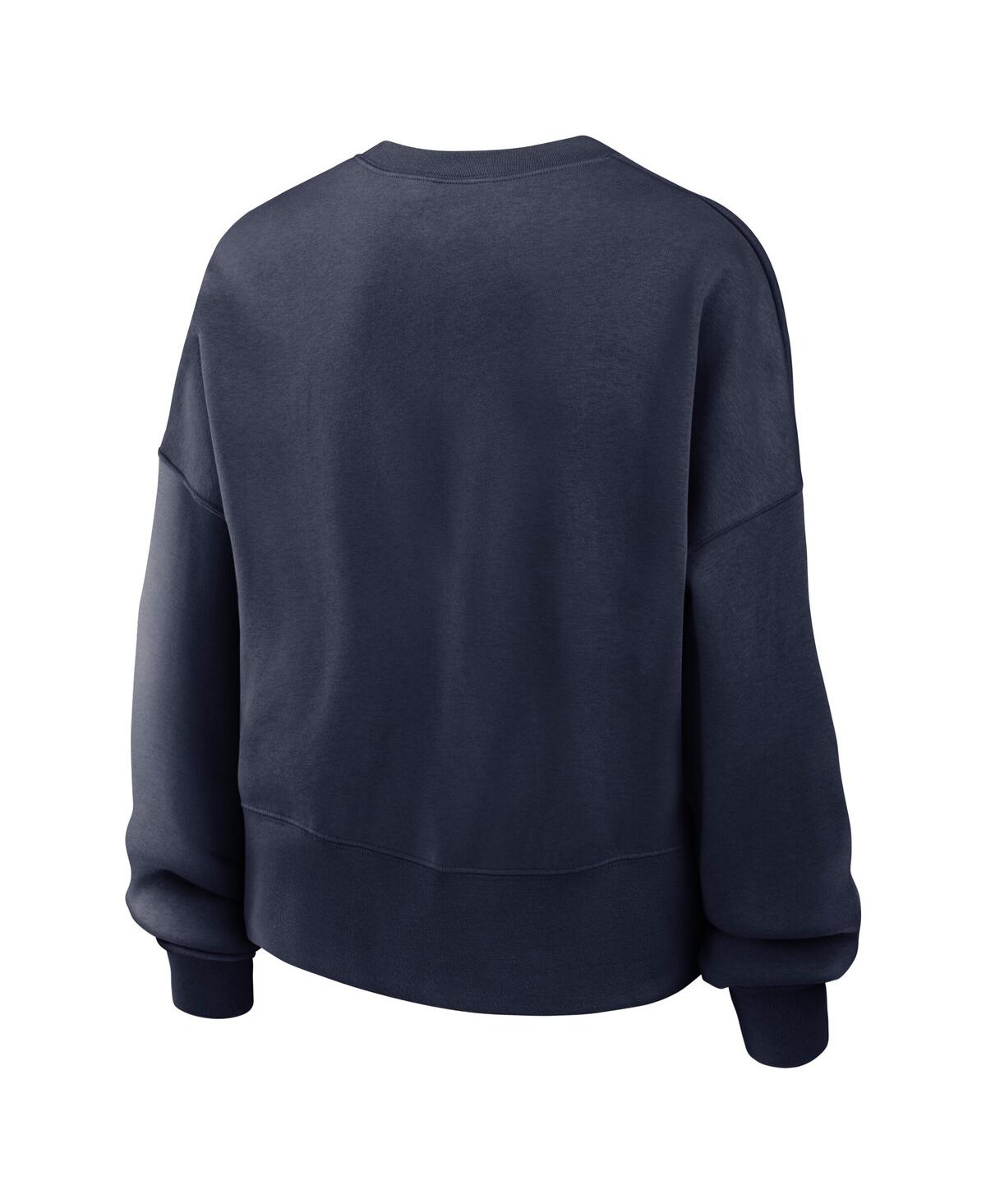 Nike Women's Navy Penn State Nittany Lions Oversized Essential Pullover Sweatshirt In Navy