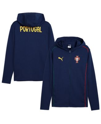 Puma Men's Navy Portugal National Team Casuals Full-Zip Hooded