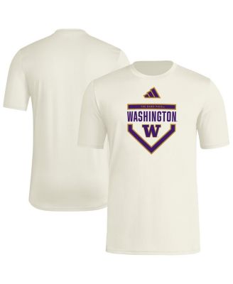 adidas - Men's Cream Washington Huskies Home Plate Pre-Game T-Shirt
