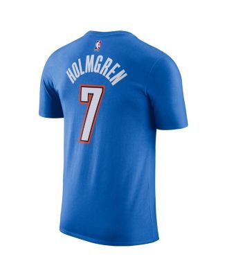 Men's Chet Holmgren Blue Oklahoma City Thunder Icon Edition Name Number T-Shirt