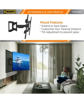Full Motion Indoor and Outdoor TV Wall Mount For Tvs 32" - 75" Up To 132 lbs