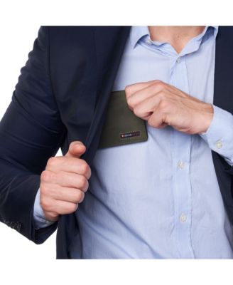 Mens Commuter RFID Bifold Wallet 2 ID Windows Divided Bill Section