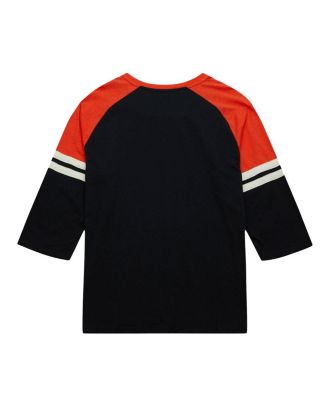 Men's Black San Francisco Giants Cooperstown Collection Legendary Raglan Slub Henley 3/4-Sleeve T-Shirt