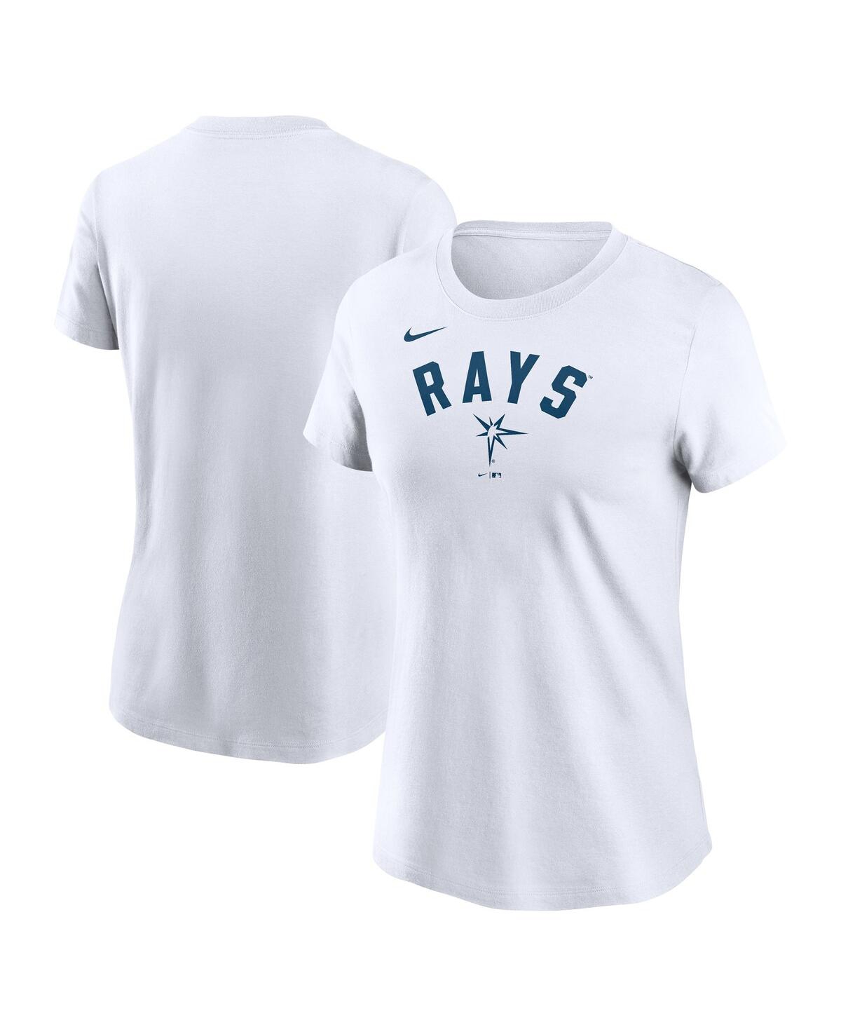Nike White Tampa Bay Rays Team Arch T-shirt In White