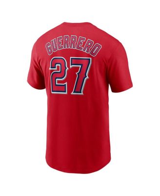 Men's Vladimir Guerrero Red Los Angeles Angels Fuse Name Number T-Shirt
