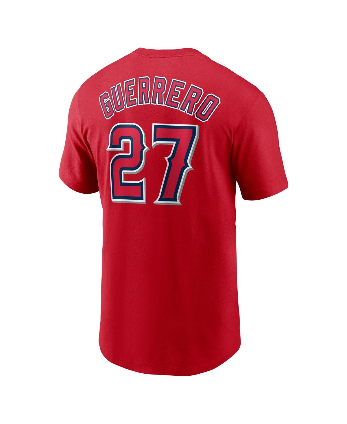 Nike Men's Vladimir Guerrero Red Los Angeles Angels Fuse Name Number T-shirt In Red