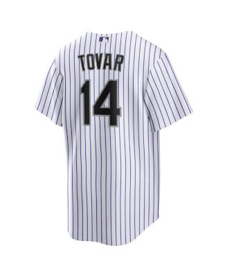 Men's Ezequiel Tovar White Colorado Rockies Home Replica Jersey