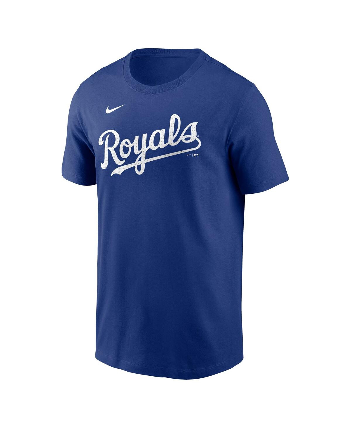Nike Men's Salvador Perez Royal Kansas City Royals Fuse Name Number T-shirt In Blue