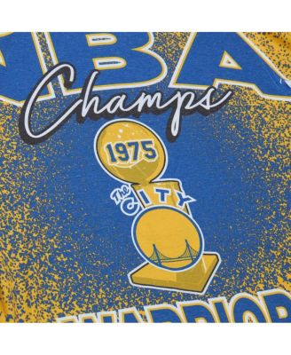 Men's Gold Golden State Warriors Hardwood Classics 1975 NBA Champions Champ City T-Shirt