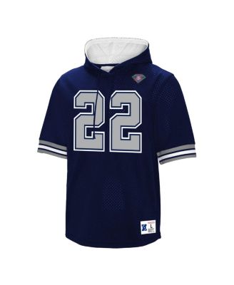 Men's Emmitt Smith Navy Dallas Cowboys Retired Player Mesh Name Number Hoodie T-Shirt