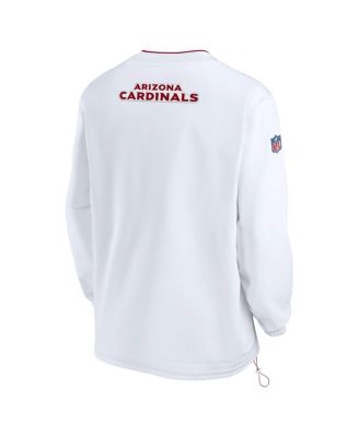 Men's White Arizona Cardinals 2023/24 Sideline Repel V-Neck Long Sleeve Pullover Windshirt