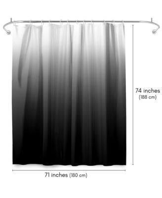 Water Resistant Polyester Fabric Shower Curtain, 71x74