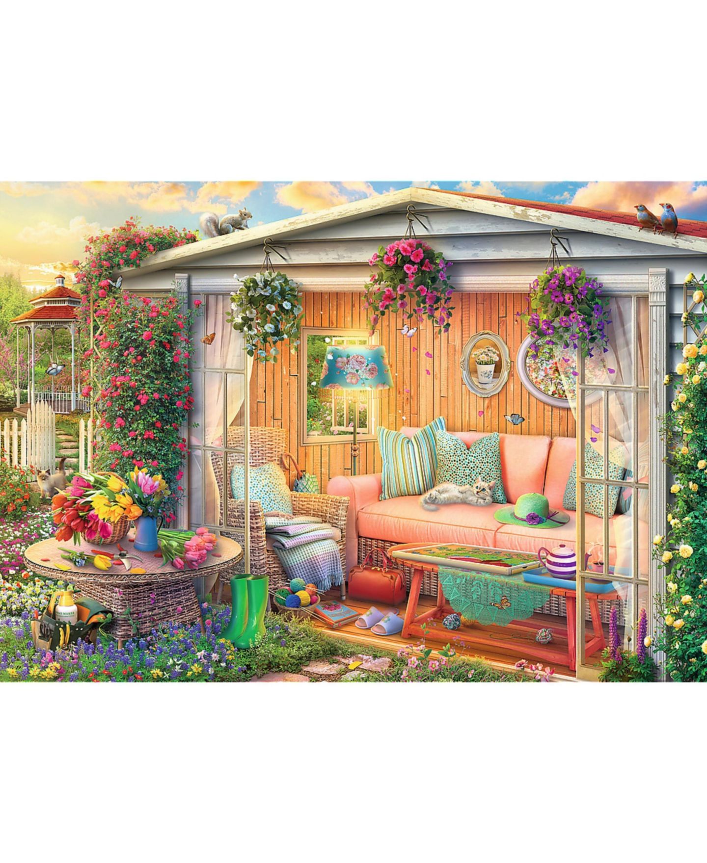 Детский пазл Trefl Premium Plus Tea Time 1000-Piece Puzzle, Ages 12+, цвет: Разноцветный — фото 2
