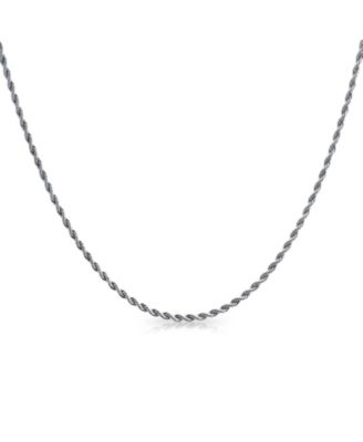 Classic Strong 3 5mm Twist Cable Wheat Foxtail Rope Chain Necklace Black Silver Gold Plated Stainless Steel 18 20 24 30 Inch