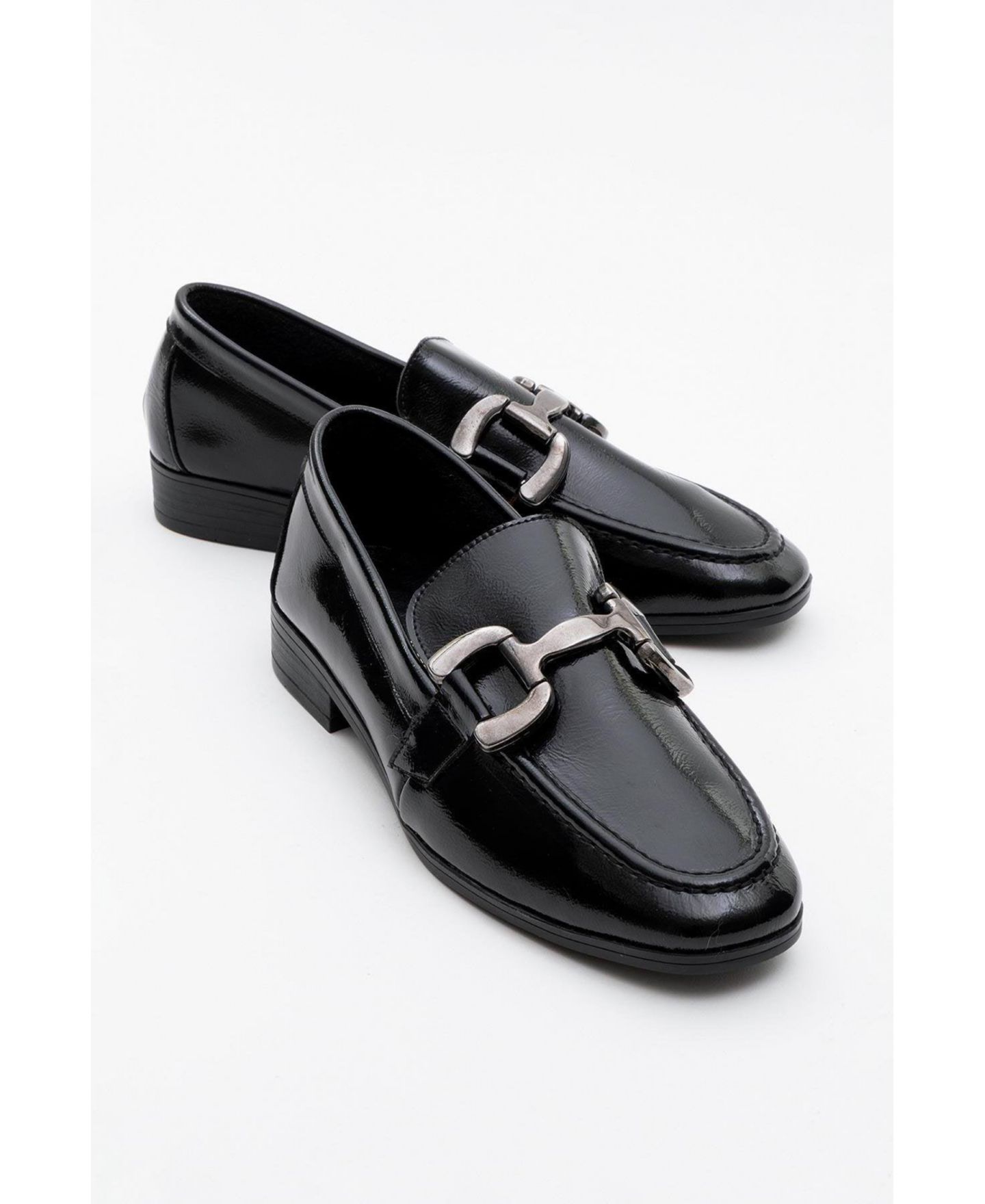 Женские туфли Forever & Always Shoes Rous Leather Bit Loafer, цвет: Чёрная лаковая кожа — фото 1