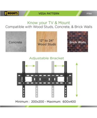 Tilt TV Wall Mount for TVs 42" - 84" Up to 165 lbs