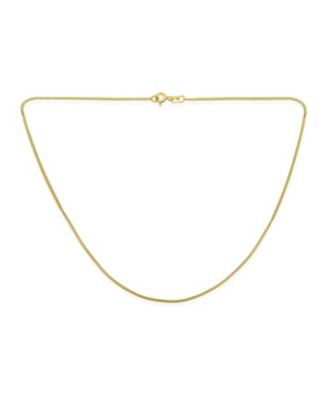 Thin 2MM Strong Simple Miami Cuban Curb Chain Necklace Yellow Gold Plated.925 Sterling Silver