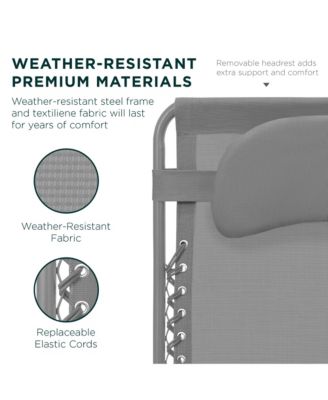 Oversized Zero Gravity Chair, Folding Outdoor Patio Recliner w/ Cup Holder