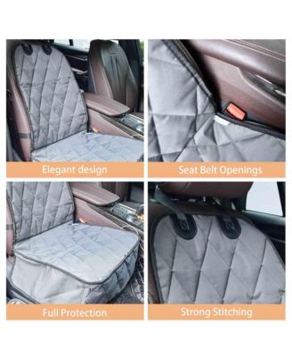 Quilted Pet Front Car Seat Cover: 40" - Grey