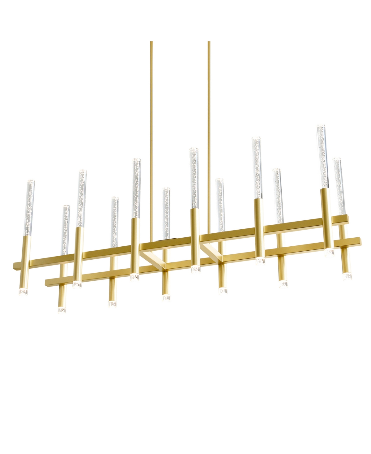 Cwi Lighting 48" Metal Dragonswatch Integrated Led Island Pool Table Light In Satin Gold