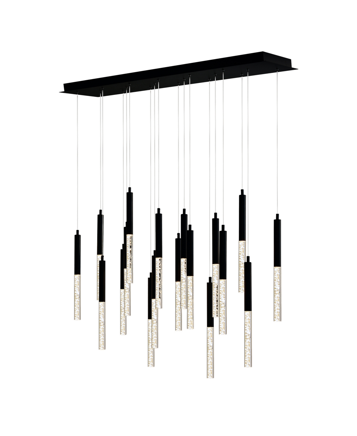 Shop Cwi Lighting 48" Metal Dragonswatch Integrated Led Chandelier In Black