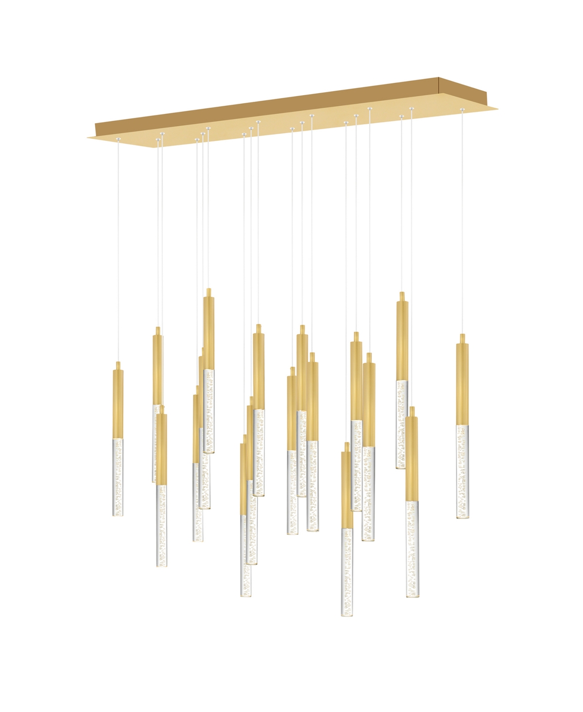 Shop Cwi Lighting 48" Metal Dragonswatch Integrated Led Chandelier In Satin Gold