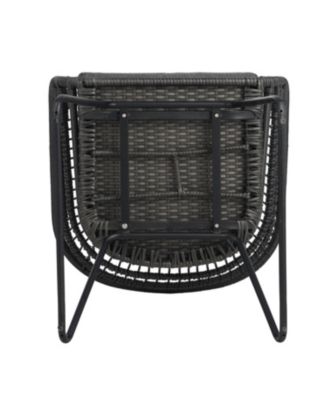 Streamdale Outdoor Rattan Dining Chairs - Set of 2, Gray Base