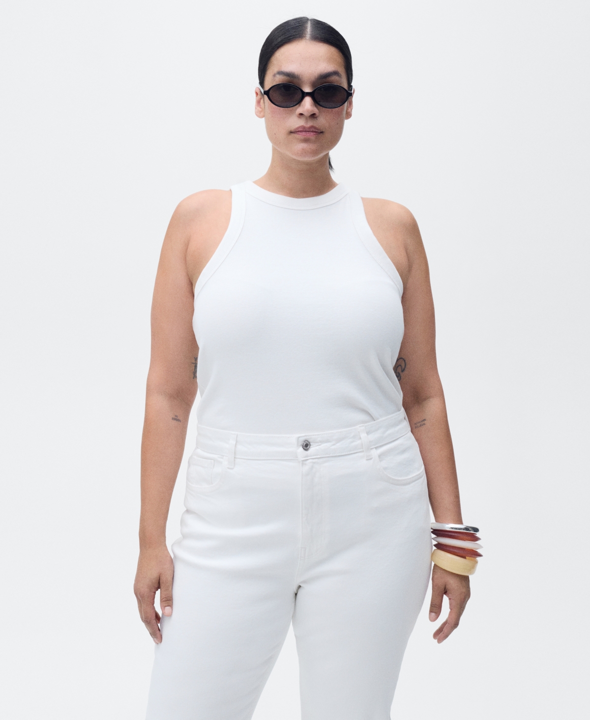 Shop Mango Women's Fiona Flared Mid-rise Jeans In White