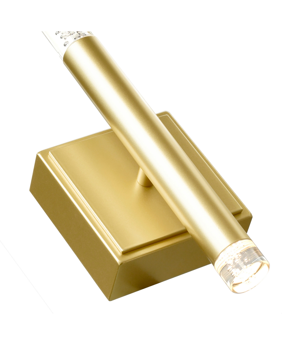 Cwi Lighting 4.3" Metal Dragonswatch Integrated Led Wall Light In Satin Gold