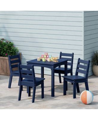 Kids 5-Piece HDPE Dining Table and Chairs Set