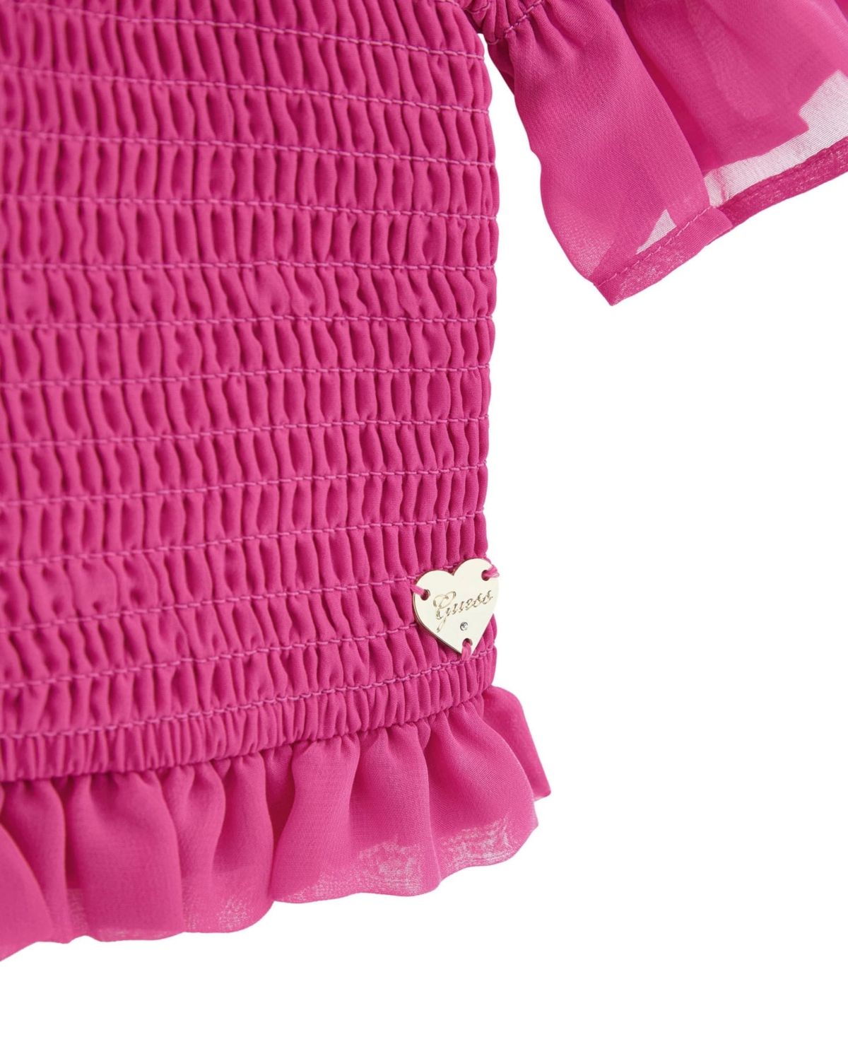 Guess Big Girls Chiffon Off-the-shoulder Top In Pink
