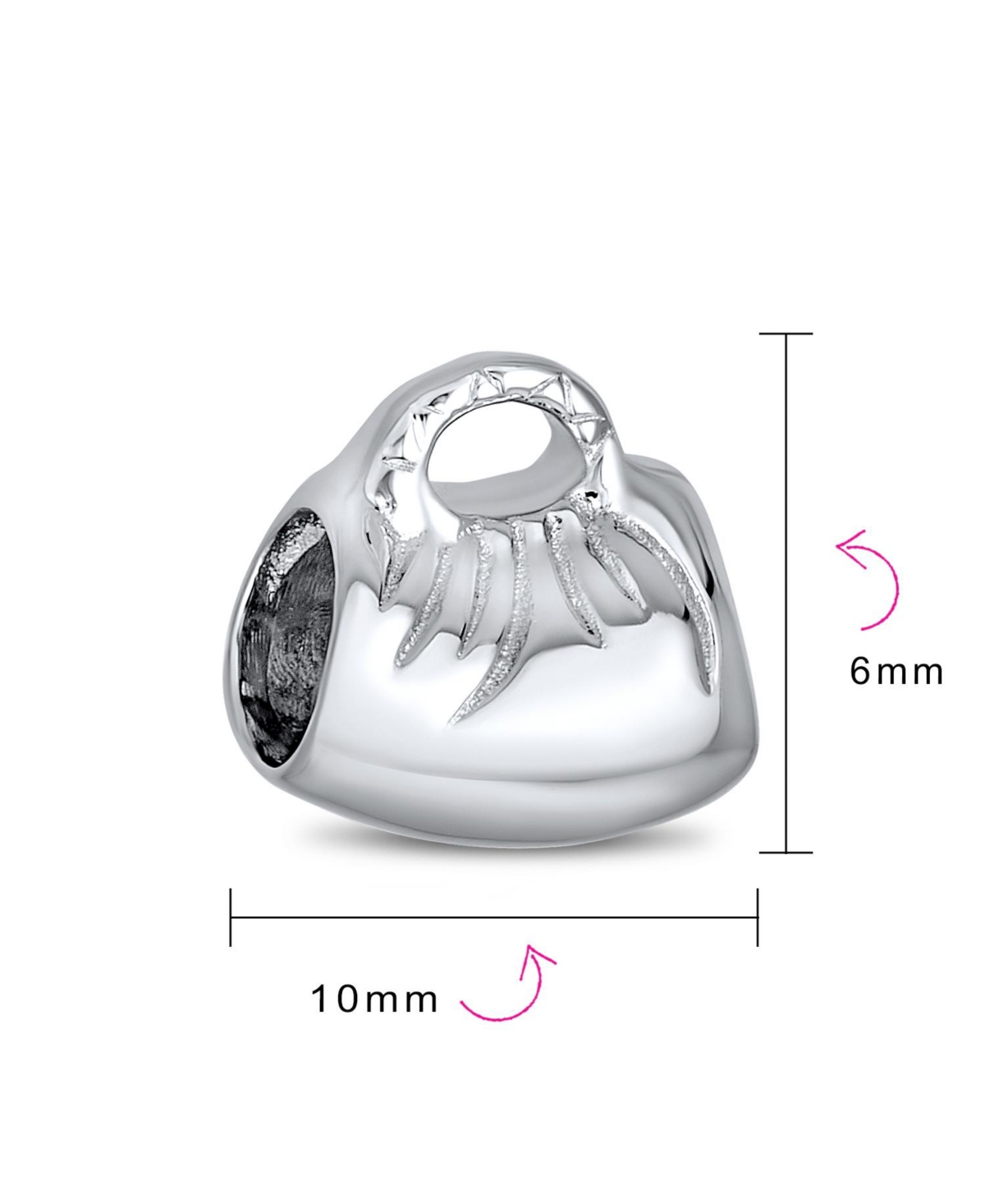 Bling Jewelry Fashion Clutch Purse Pocketbook Hand Bag Charm Bead Oxidized .925 Sterling Silver