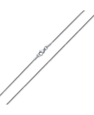 Strong 1.5MM Silver Tone Stainless Steel Thin Magic 8 Sided Snake Chain Necklace 16 18 20 24 30 Inch