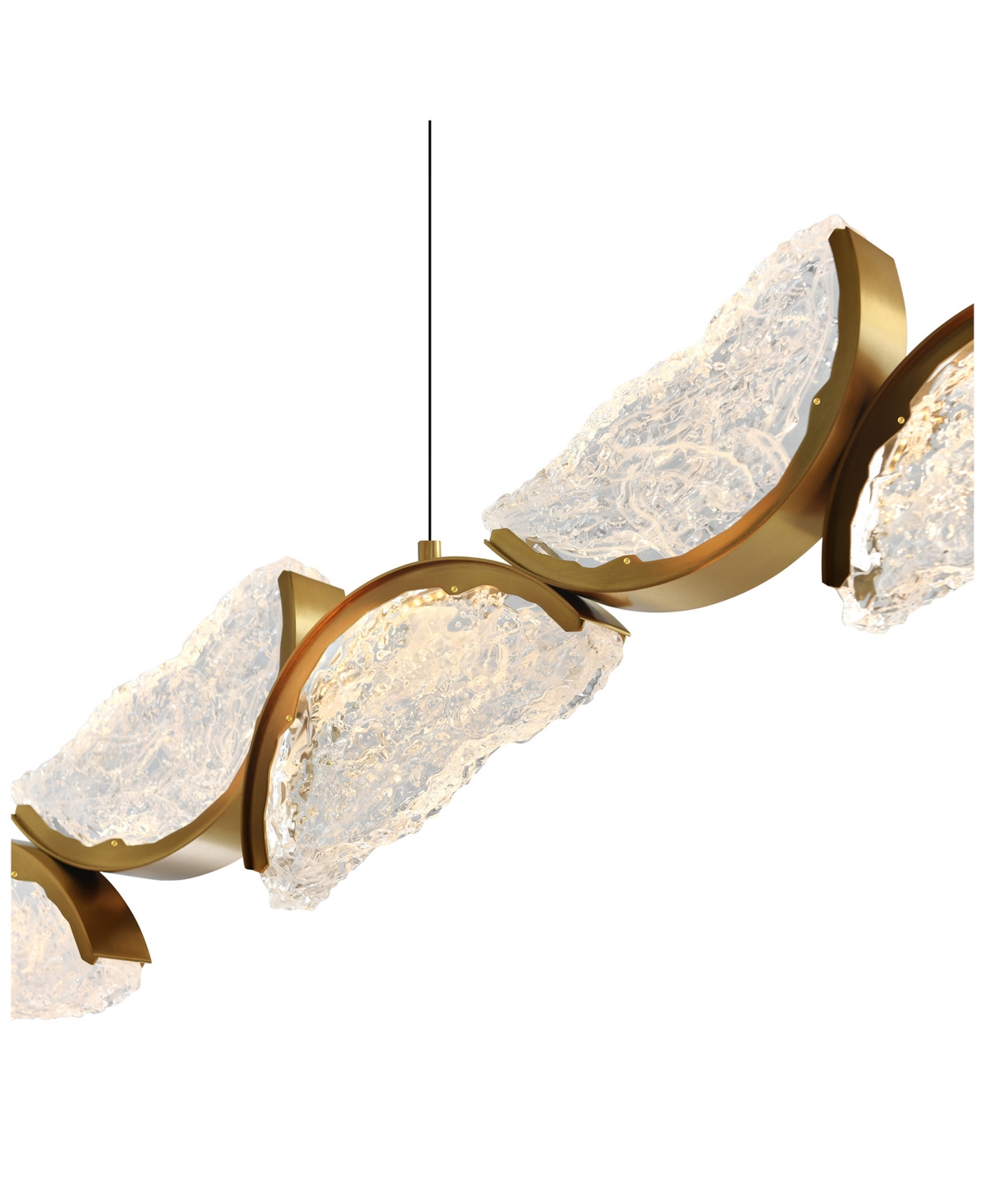 Cwi Lighting 13" Metal Moon Integrated Led Chandelier