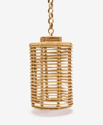 Amara - Handmade Rattan Hanging Lampshade, Oval Ceiling Light Fixture