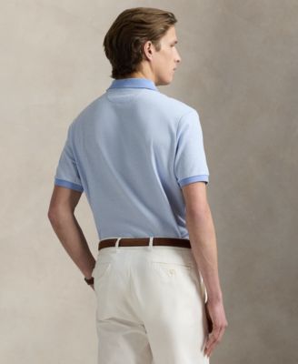 Men's Classic Houndstooth Jersey Polo Shirt