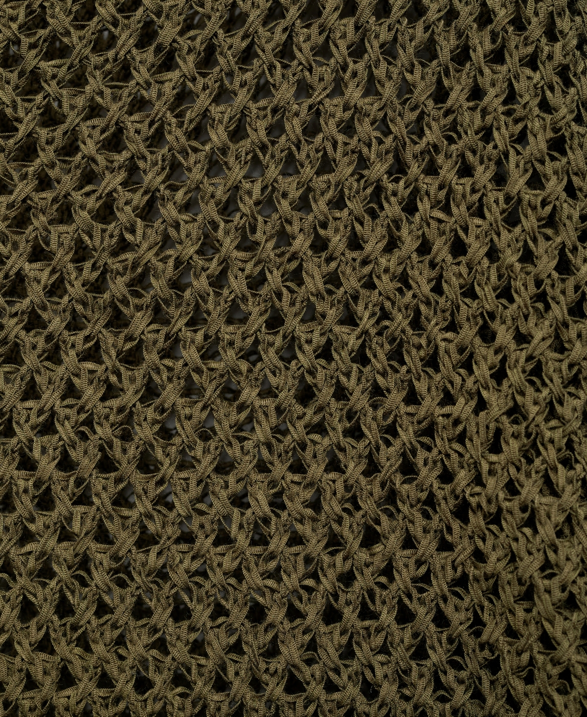 Mango Openwork Knit Boat Neck Sweater Khaki In Khaki